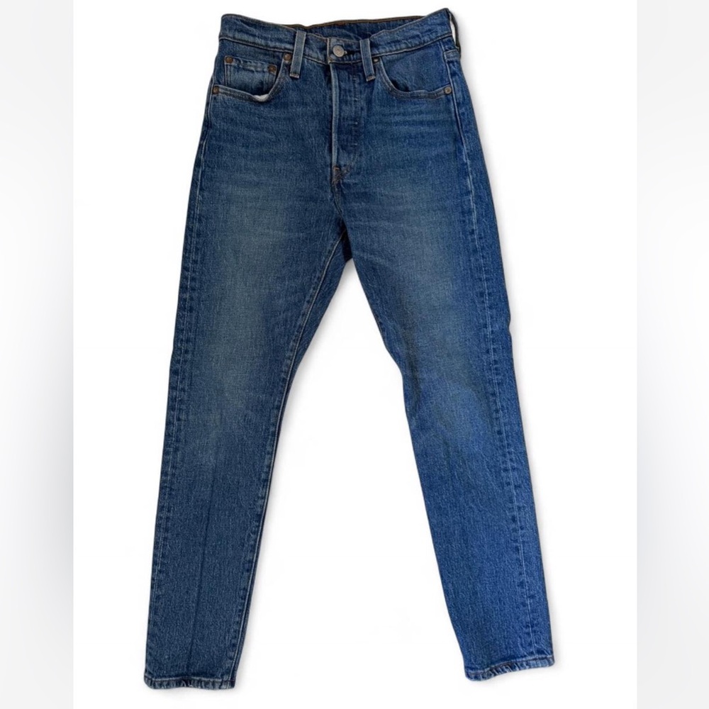 Levi 501 Skinny Jeans Medium Marble-ish Blue